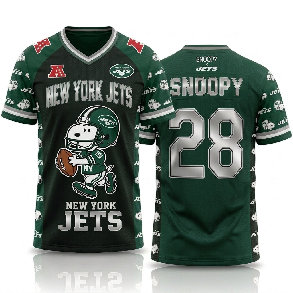32 Teams Available | Cartoon Beagle Football Jersey — Sport Fan Shirt