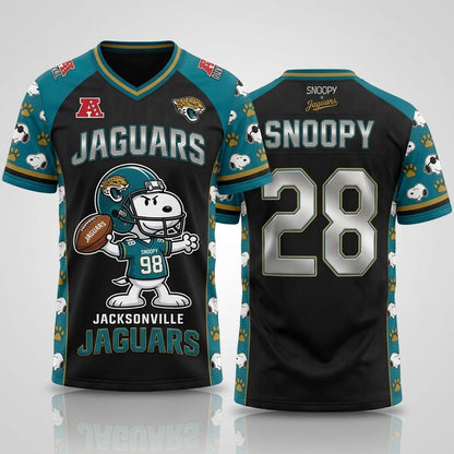 32 Teams Available | Cartoon Beagle Football Jersey — Sport Fan Shirt - Custom Fan Apparel Image 1