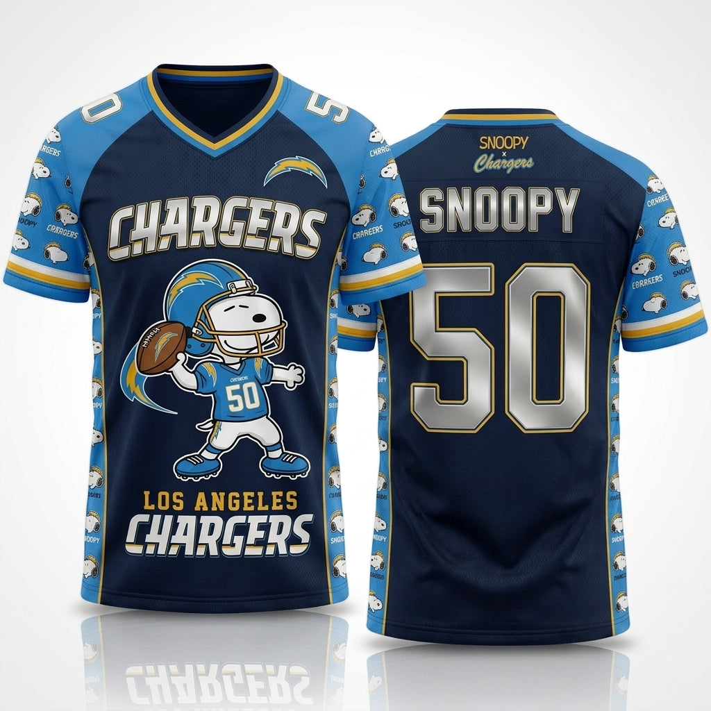 32 Teams Available | Cartoon Beagle Football Jersey — Sport Fan Shirt - Custom Fan Apparel Image 3