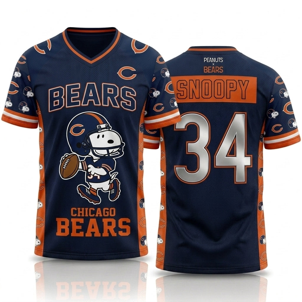 32 Teams Available | Cartoon Beagle Football Jersey — Sport Fan Shirt - Custom Fan Apparel Image 5