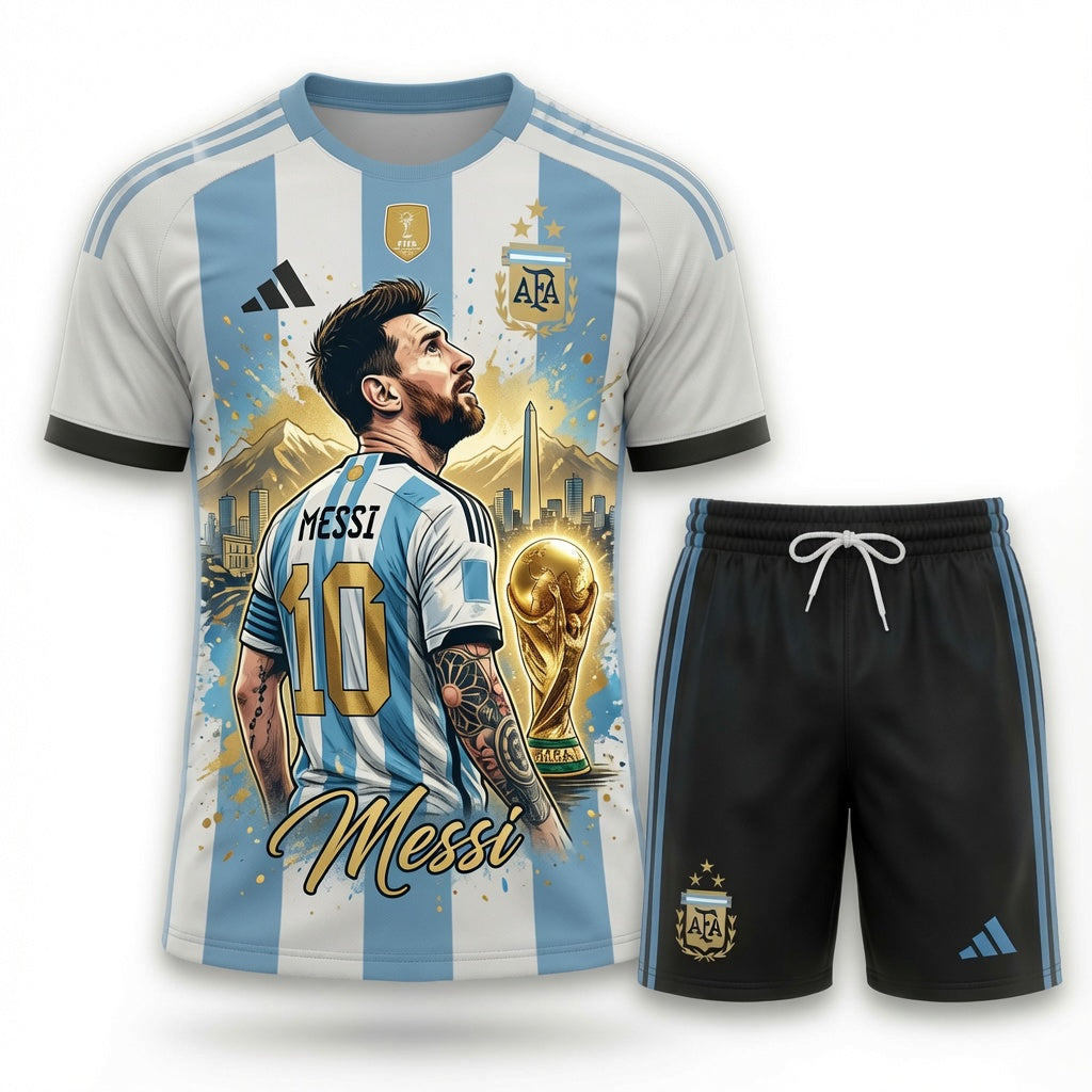 Special Edition Football Legend T-Shirt + Shorts Set — Pink Soccer Fan Outfit - Custom Fan Apparel Image 7