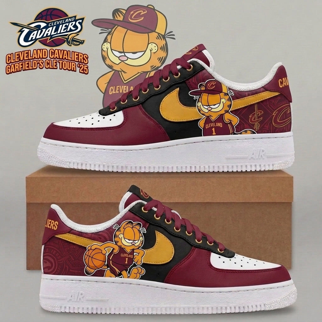 Garfield NBA Basketball Fan Low Top Sneakers | All 30 Teams Available - Custom Fan Apparel Image 5