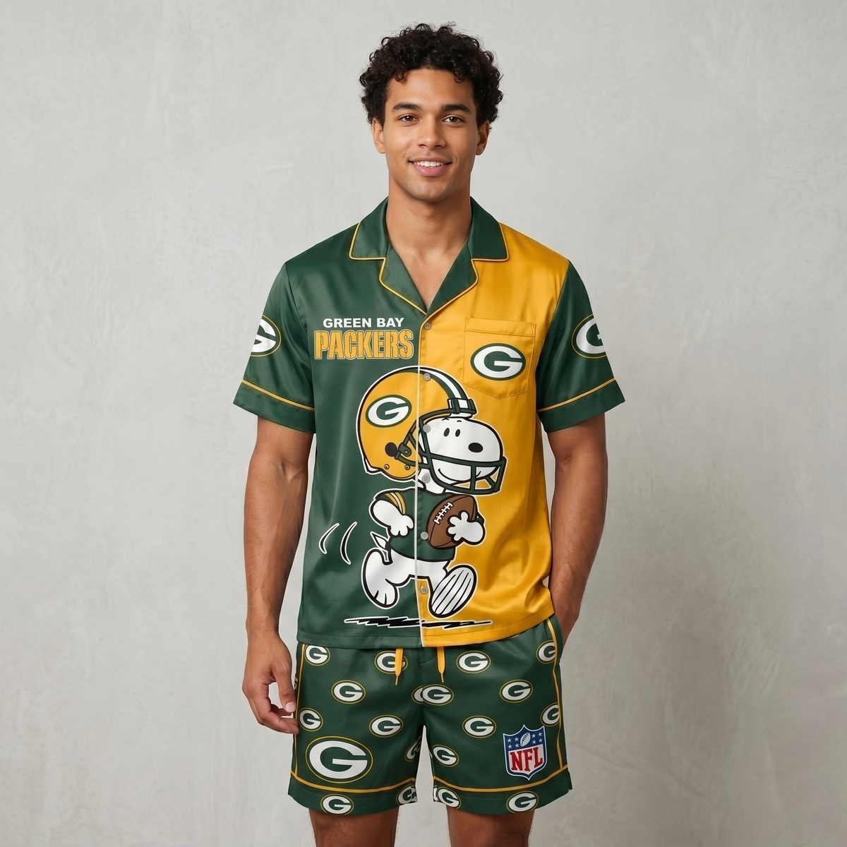 SHORT-SLEEVE PAJAMAS SET FOR TOP TEAM FOOTBALL FAN - Custom Fan Apparel Image 8