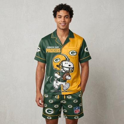 SHORT-SLEEVE PAJAMAS SET FOR TOP TEAM FOOTBALL FAN - Custom Fan Apparel Image 8