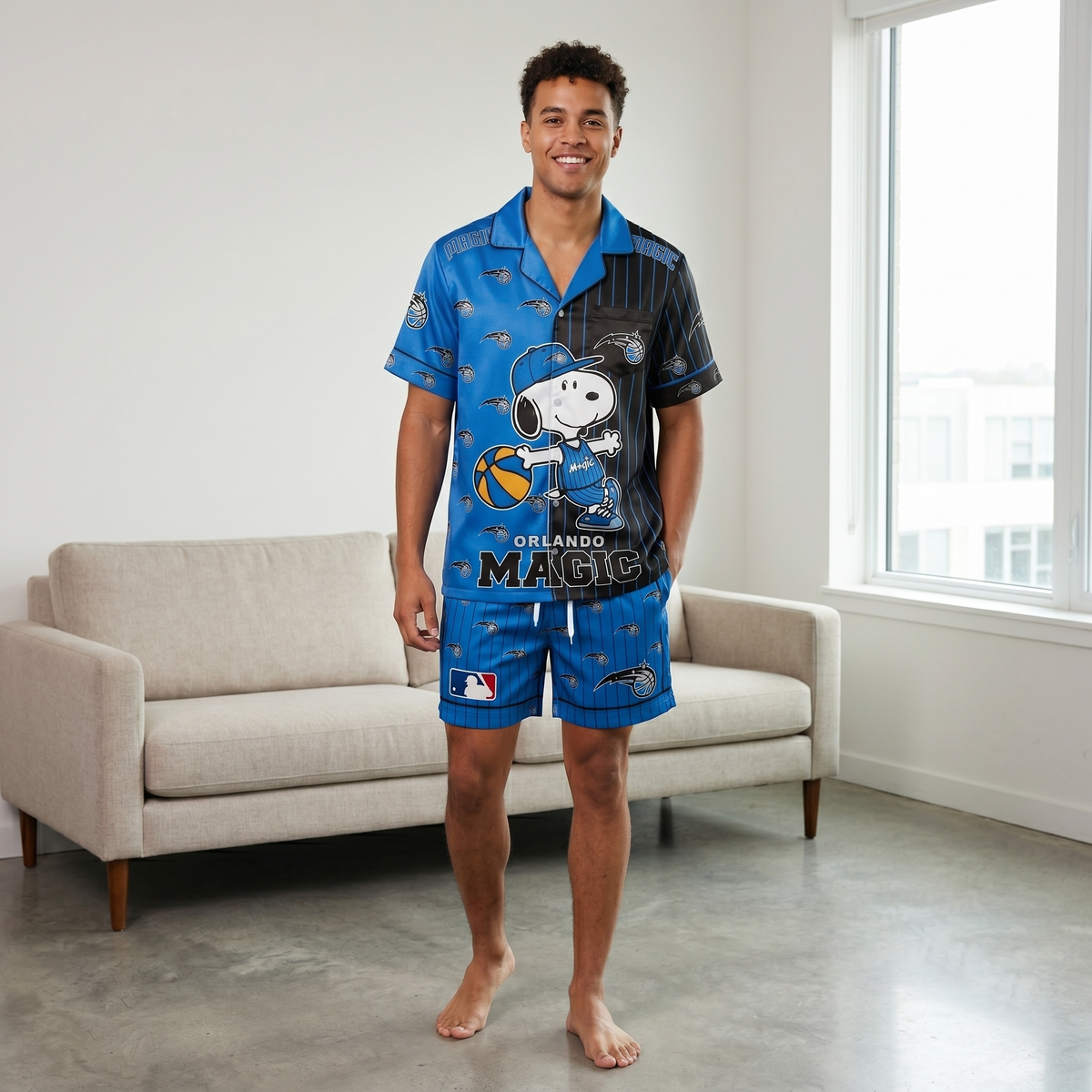 SHORT-SLEEVE PAJAMAS SET FOR BASKETBALL FAN - Custom Fan Apparel Image 18