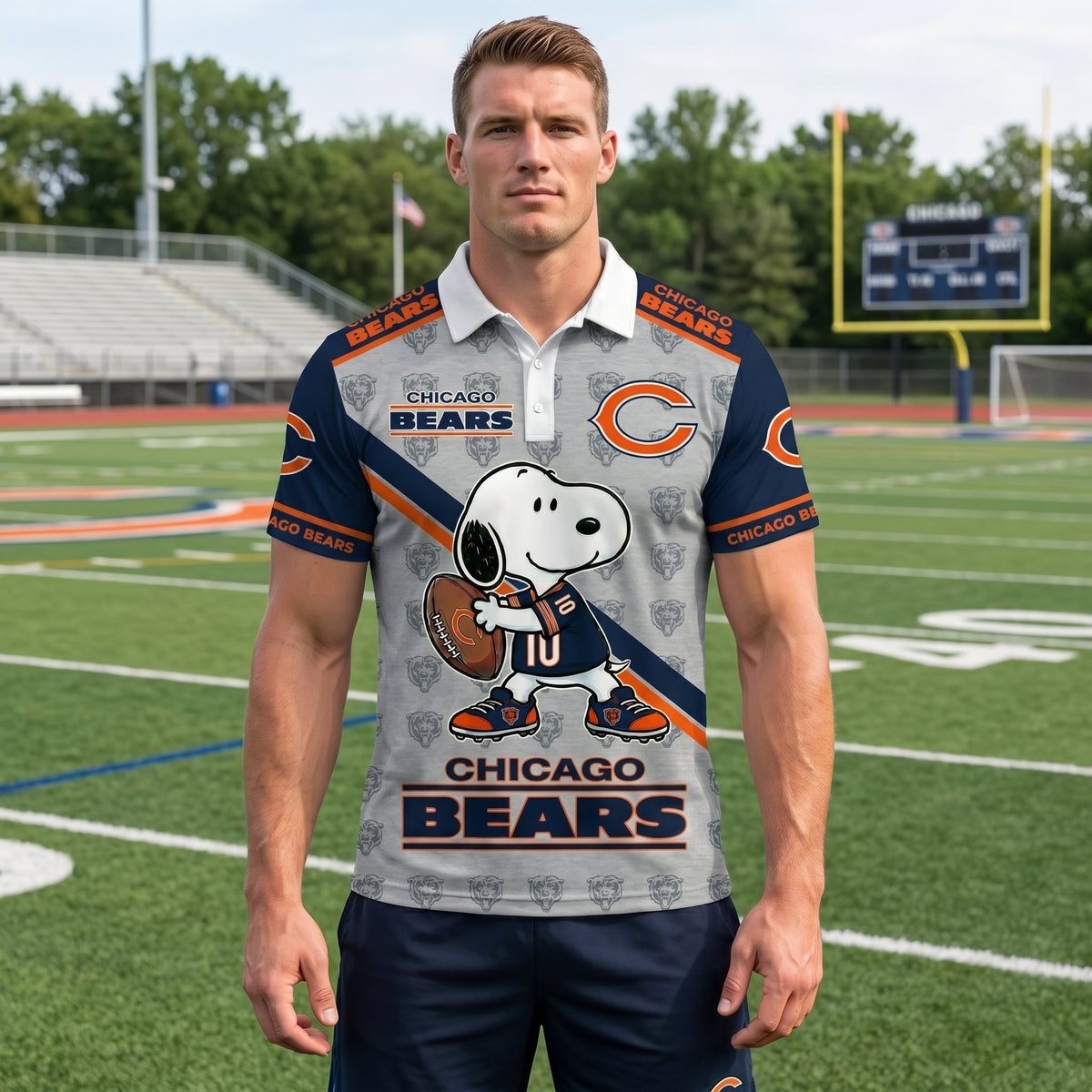 NFC Football Polo Shirt — Team Color Game Day Polo — Retro Football Fan Shirt — Sunday Game Apparel  - Custom Fan Apparel Image 10