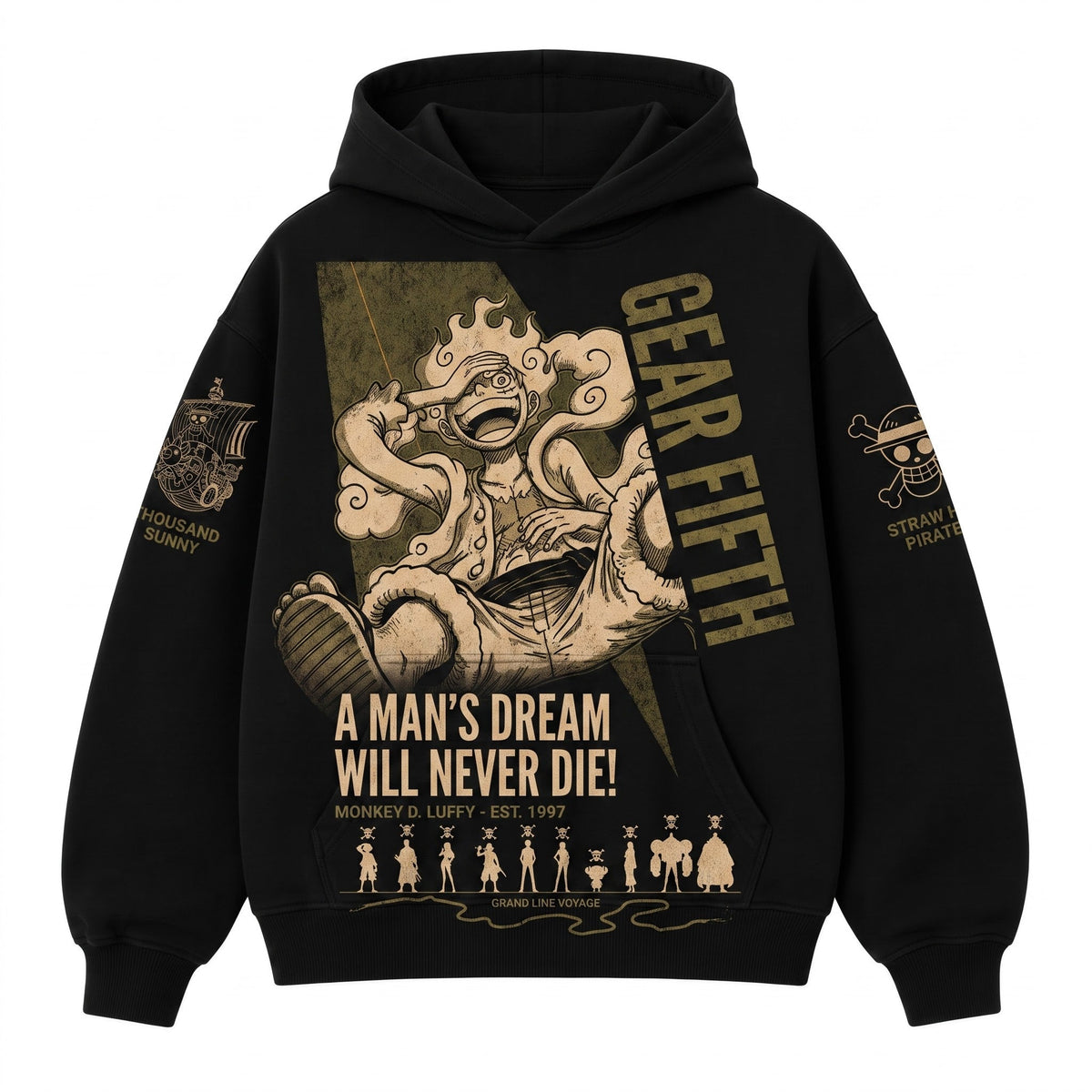Anime Luffy Graphic Shirt, One Piece Inspired T-Shirt, Sweatshirt & Hoodie, Japanese Streetwear Fan Gift