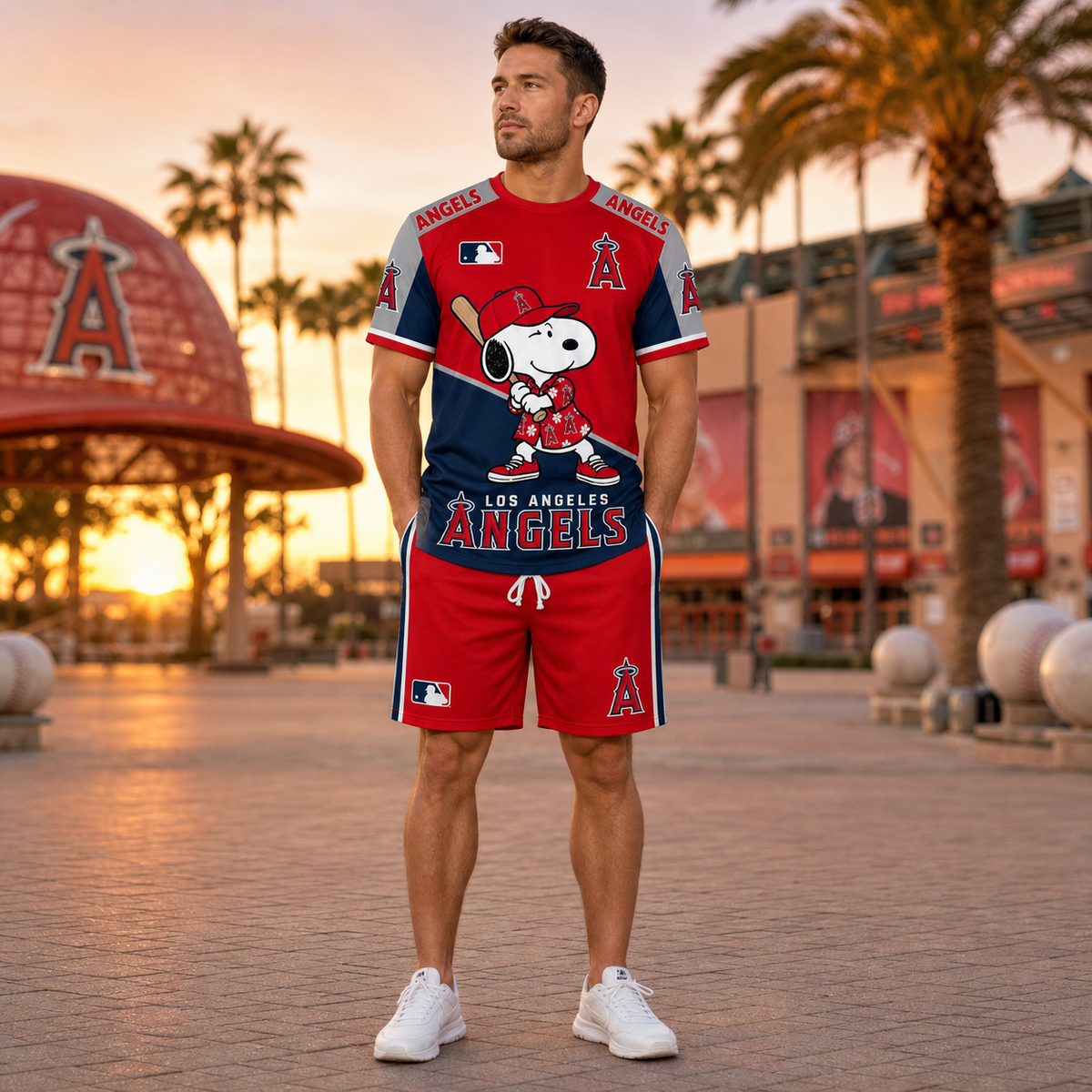 Los Angeles Angels MLB Fan Set T-Shirt and Shorts