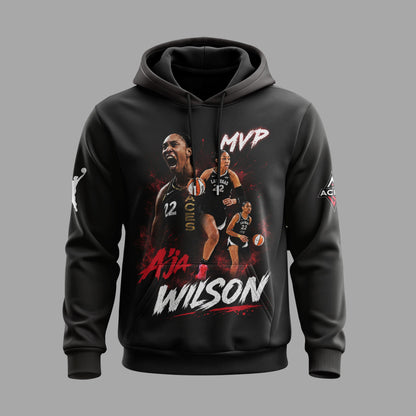 A’ja Wilson MVP Basketball Fan Shirt — Hoodie — Sweatshirt & Zip Hoodie | Las Vegas Aces Inspired WN - Custom Fan Apparel Image 5