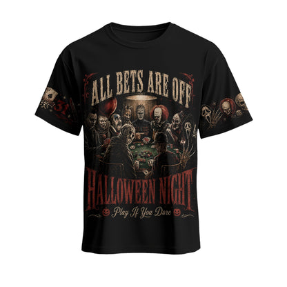 Halloween Night Horror Shirt — Scary Poker Graphic Sweatshirt Hoodie