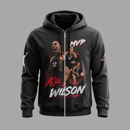 A’ja Wilson MVP Basketball Fan Shirt — Hoodie — Sweatshirt & Zip Hoodie | Las Vegas Aces Inspired WN - Custom Fan Apparel Image 1