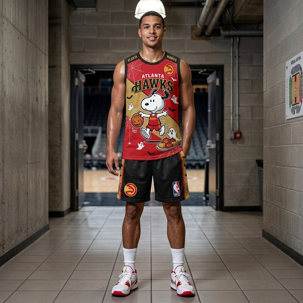 Limited Halloween Basketball Set — Cartoon Beagle Jersey + Shorts | 30 Teams