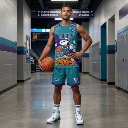 Limited Halloween Basketball Set — Cartoon Beagle Jersey + Shorts | 30 Teams