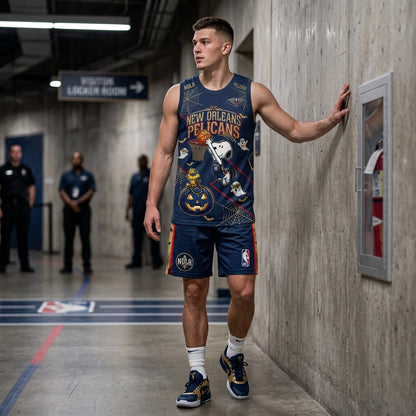 Limited Halloween Basketball Set — Cartoon Beagle Jersey + Shorts | 30 Teams