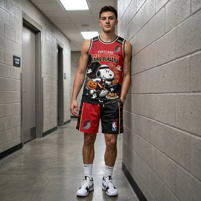 Limited Halloween Basketball Set — Cartoon Beagle Jersey + Shorts | 30 Teams