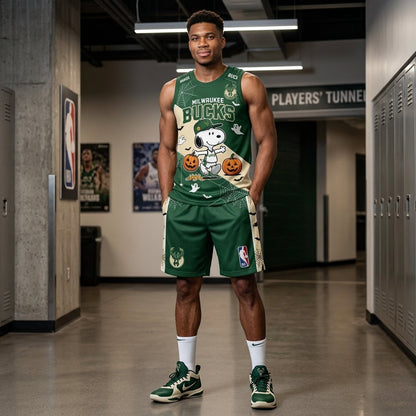 Limited Halloween Basketball Set — Cartoon Beagle Jersey + Shorts | 30 Teams