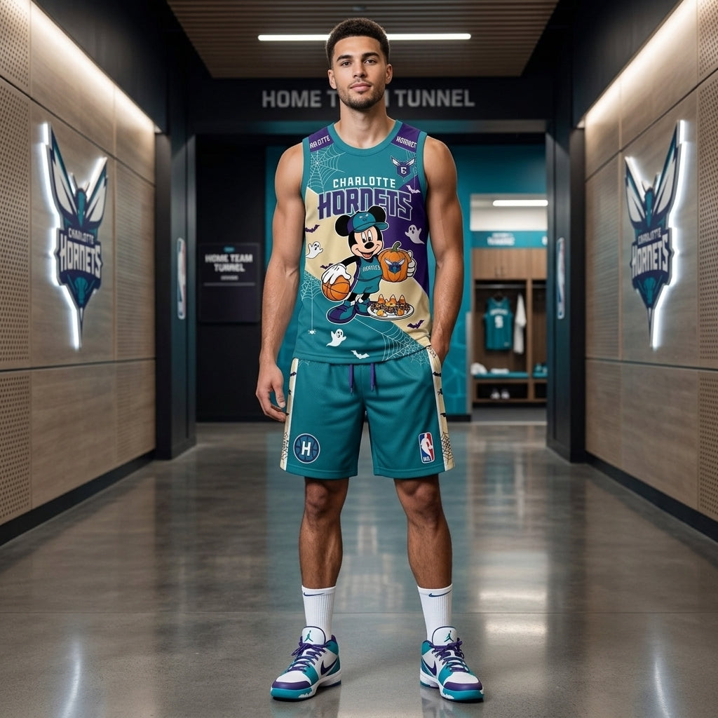 Limited Halloween Fan Set — Cartoon Mouse Basketball Jersey + Shorts | 30 Teams