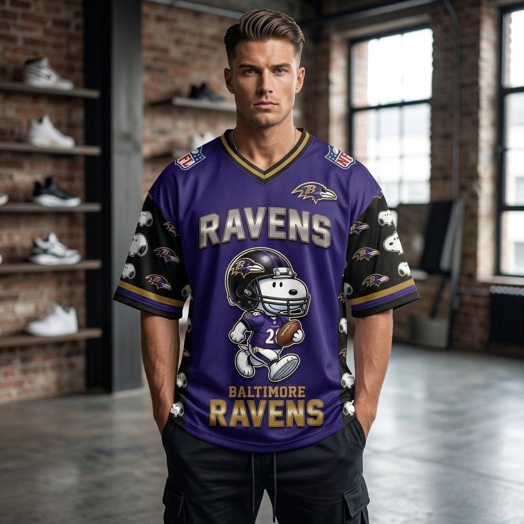 32 Teams Available | Cartoon Beagle Football Jersey — Sport Fan Shirt - Custom Fan Apparel Image 10