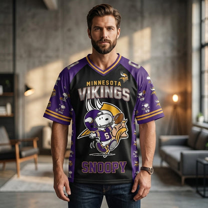 32 Teams Available | Cartoon Beagle Football Jersey — Sport Fan Shirt