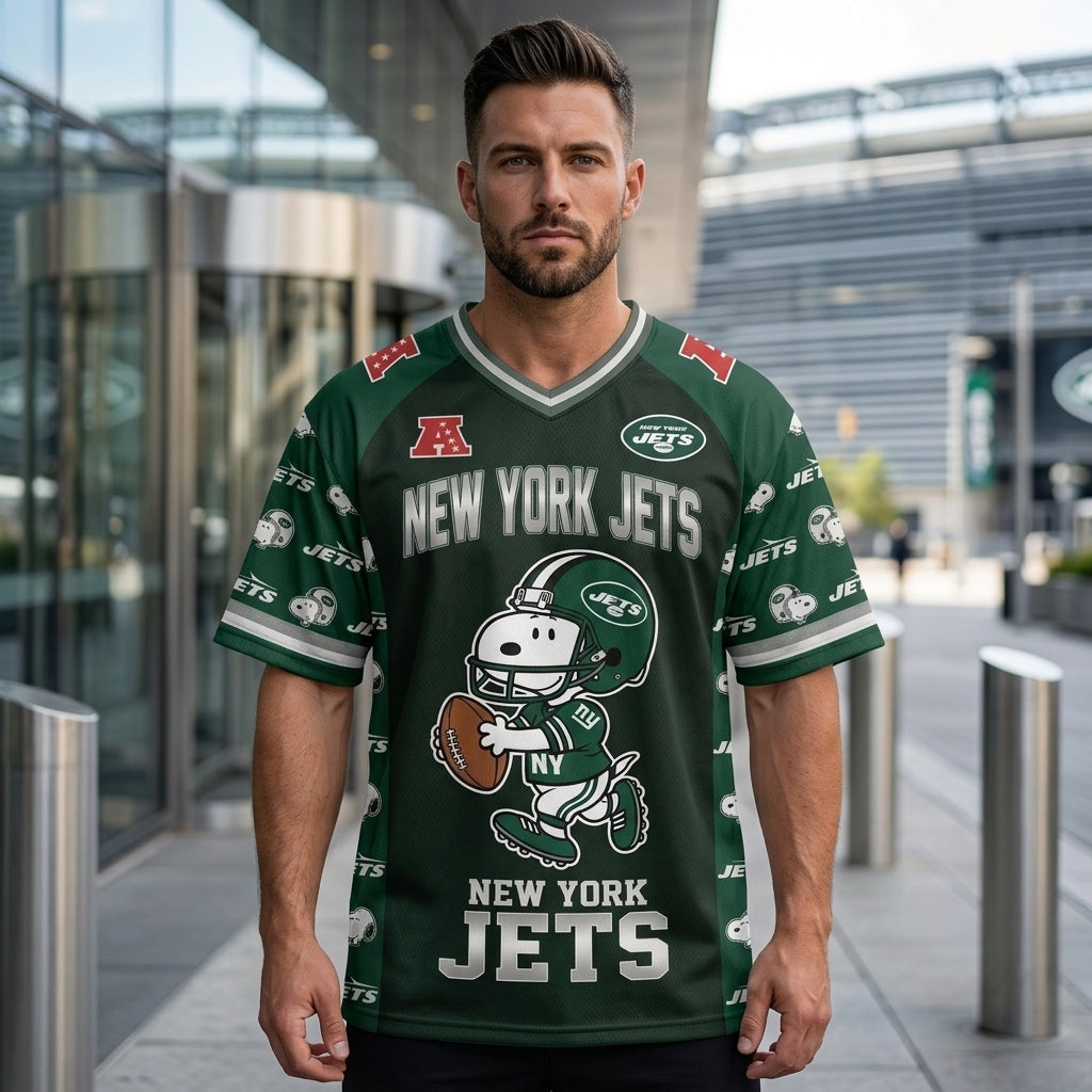 32 Teams Available | Cartoon Beagle Football Jersey — Sport Fan Shirt