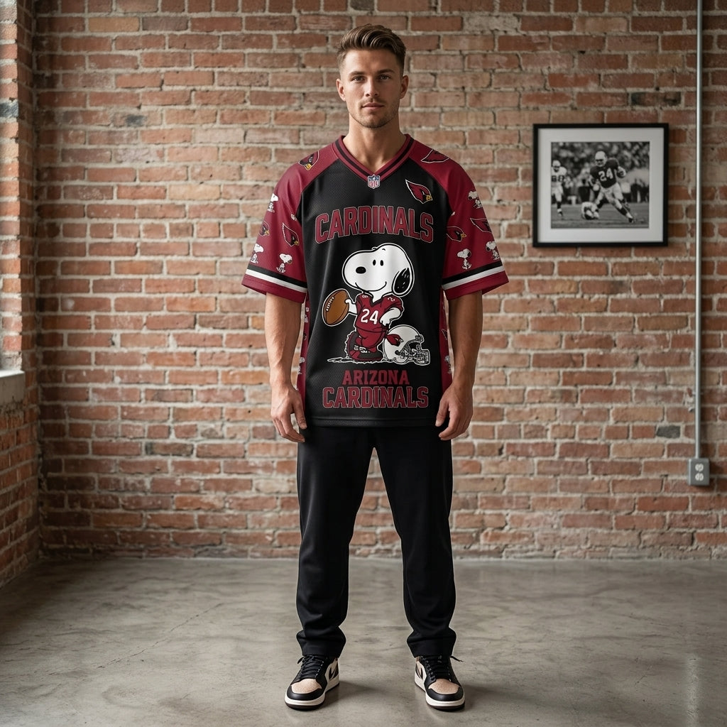 32 Teams Available | Cartoon Beagle Football Jersey — Sport Fan Shirt