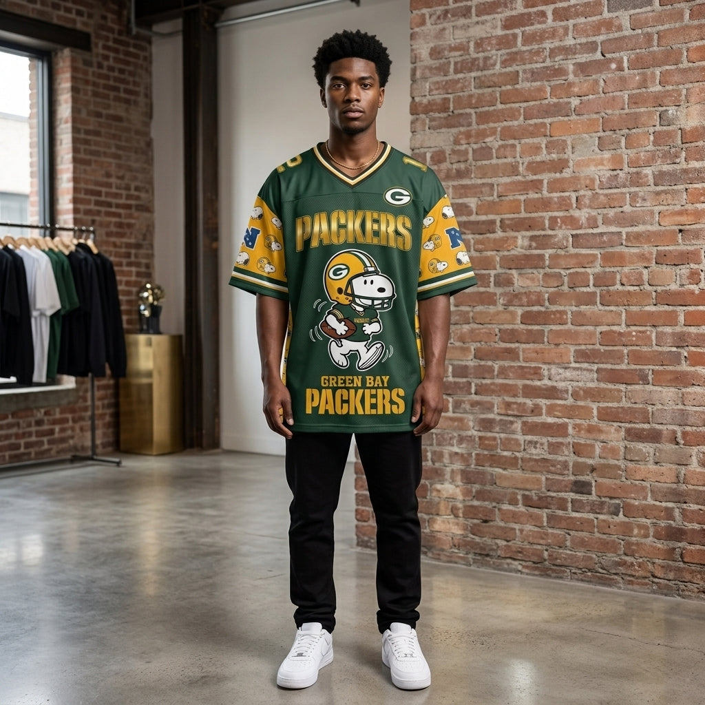 32 Teams Available | Cartoon Beagle Football Jersey — Sport Fan Shirt - Custom Fan Apparel Image 19