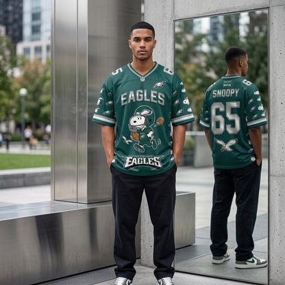32 Teams Available | Cartoon Beagle Football Jersey — Sport Fan Shirt