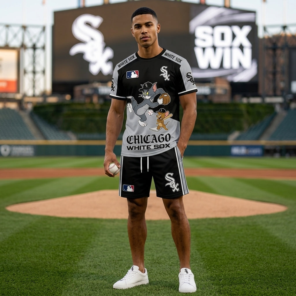 All USA Baseball Teams Inspired Fan Set — Graphic T-Shirt And Shorts Combo Outfit - Custom Fan Apparel Image 16
