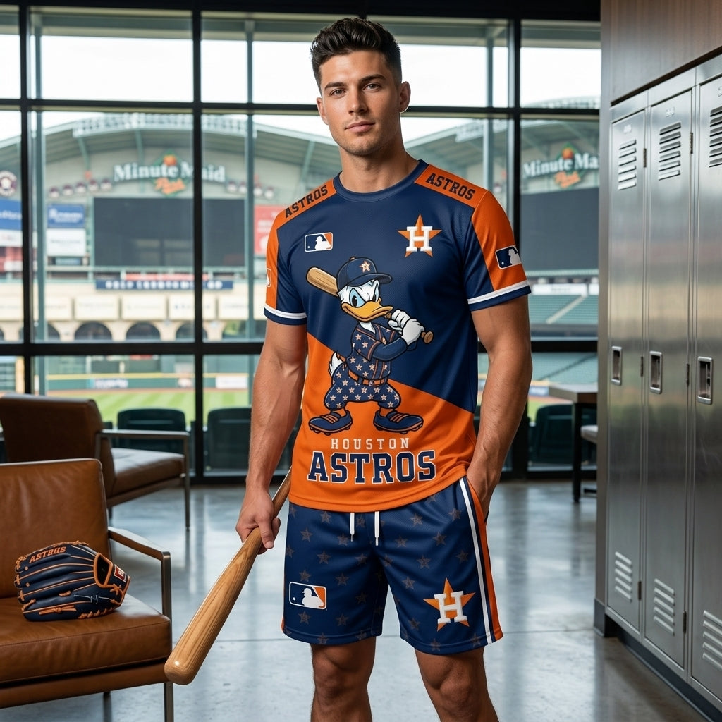 Cartoon Duck Baseball Fan T-Shirt And Shorts Set — Sport Outfit Combo | 30 Teams Available - Custom Fan Apparel Image 10