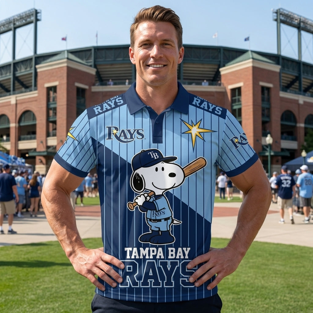 American League - AL Baseball Polo Shirt — Team Color Game Day Polo — Cartoon Dog Baseball Inspired  - Custom Fan Apparel Image 8