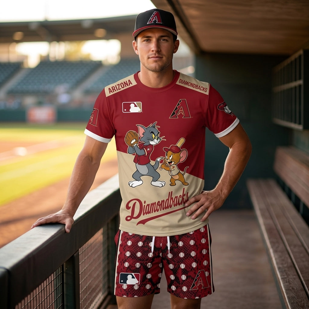 All USA Baseball Teams Inspired Fan Set — Graphic T-Shirt And Shorts Combo Outfit
