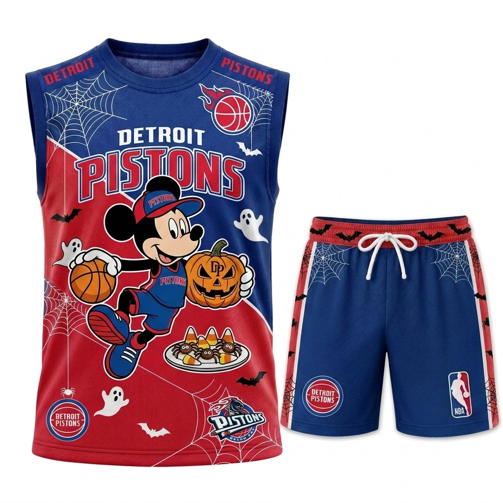 Limited Halloween Fan Set — Cartoon Mouse Basketball Jersey + Shorts | 30 Teams