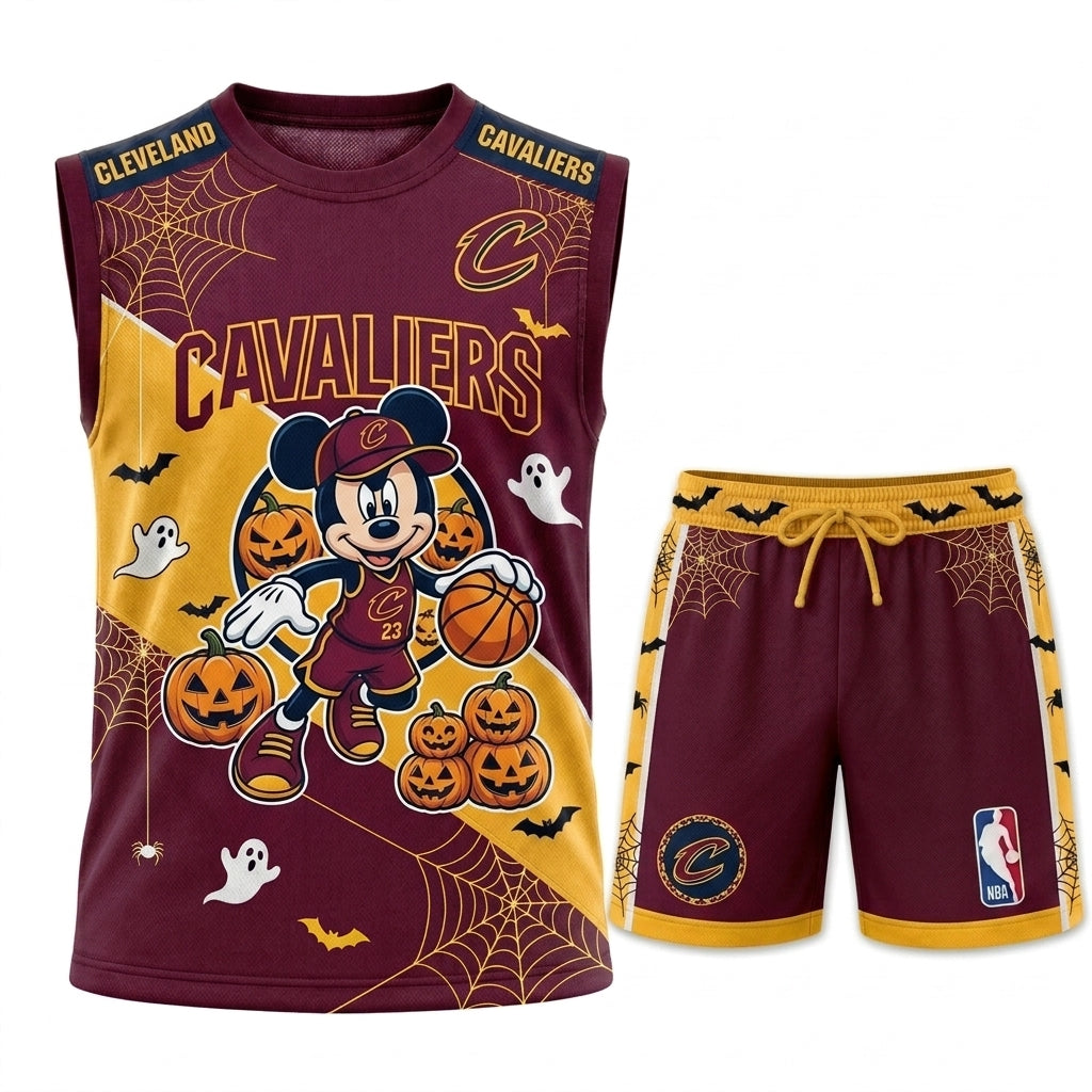 Limited Halloween Fan Set — Cartoon Mouse Basketball Jersey + Shorts | 30 Teams