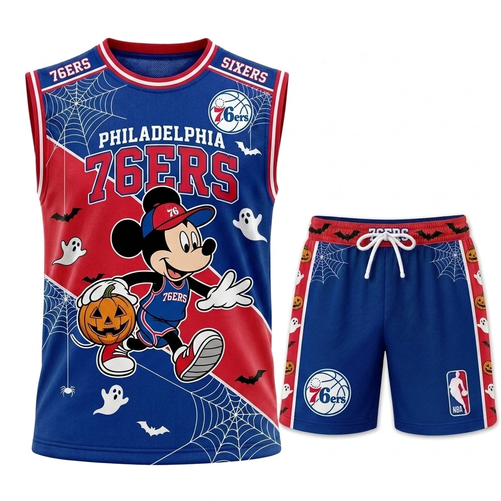 Limited Halloween Fan Set — Cartoon Mouse Basketball Jersey + Shorts | 30 Teams