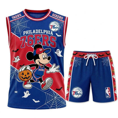 Limited Halloween Fan Set — Cartoon Mouse Basketball Jersey + Shorts | 30 Teams