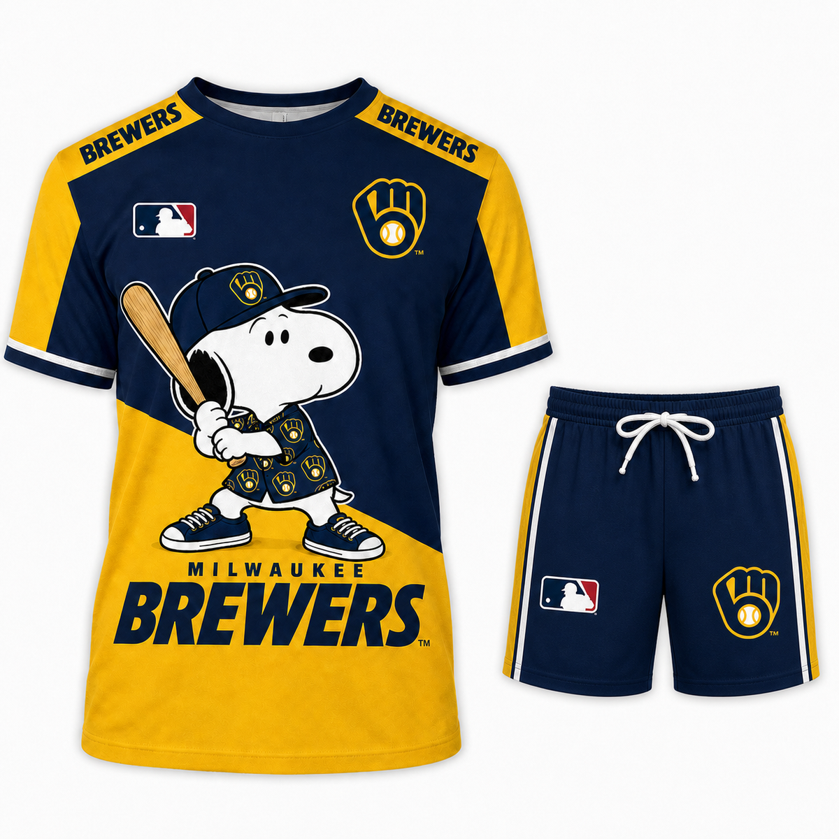 Milwaukee Brewers MLB Fan Set T-Shirt and Shorts