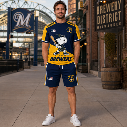 Milwaukee Brewers MLB Fan Set T-Shirt and Shorts