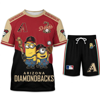 Minions MLB Baseball Fan Set — T-Shirt & Shorts | All 30 Teams Available