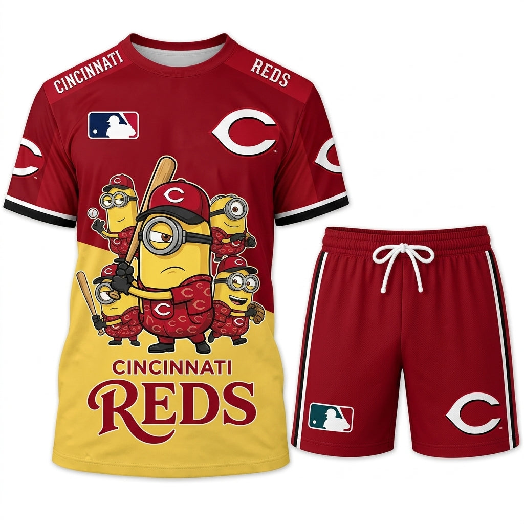 Minions MLB Baseball Fan Set — T-Shirt & Shorts | All 30 Teams Available