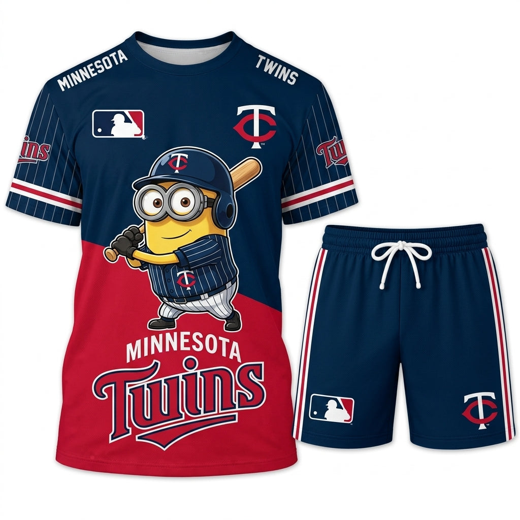 Minions MLB Baseball Fan Set — T-Shirt & Shorts | All 30 Teams Available