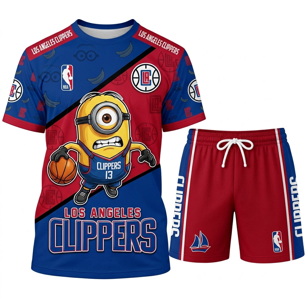 Minions NBA Basketball Fan Set — T-Shirt & Shorts | All 30 Teams Available