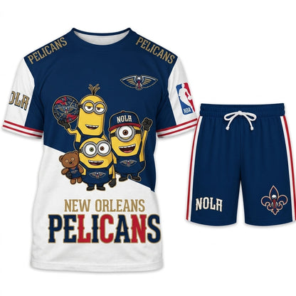 Minions NBA Basketball Fan Set — T-Shirt & Shorts | All 30 Teams Available