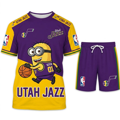 Minions NBA Basketball Fan Set — T-Shirt & Shorts | All 30 Teams Available