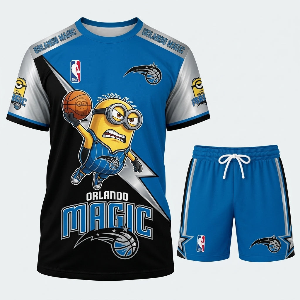 Minions NBA Basketball Fan Set — T-Shirt & Shorts | All 30 Teams Available