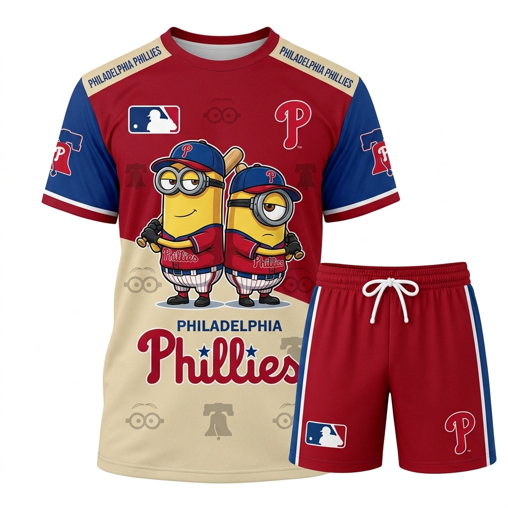 Minions MLB Baseball Fan Set — T-Shirt & Shorts | All 30 Teams Available
