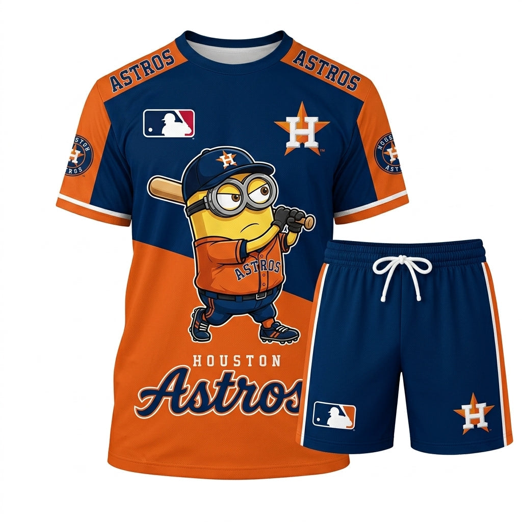 Minions MLB Baseball Fan Set — T-Shirt & Shorts | All 30 Teams Available - Custom Fan Apparel Image 3