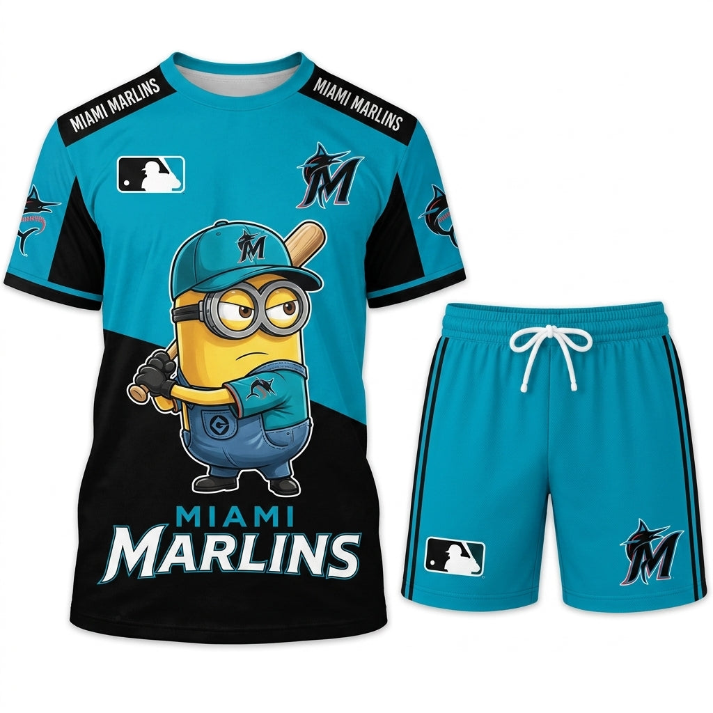 Minions MLB Baseball Fan Set — T-Shirt & Shorts | All 30 Teams Available