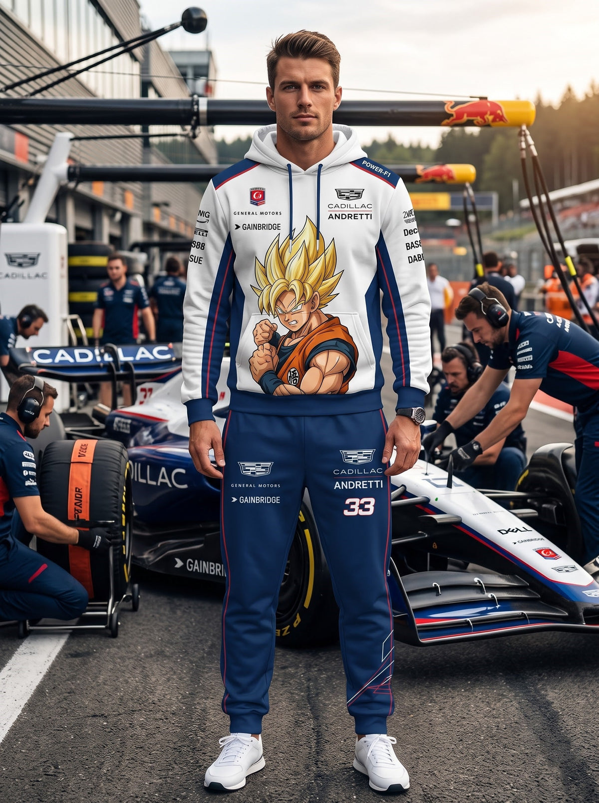 Sport Racing F1 x Son Goku Set — Hoodie & Sweatpants | 11 Formula Team Inspired Dragon Style
