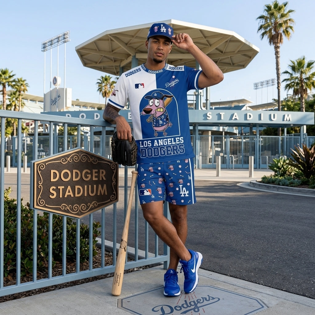 Sport Fan Set T-Shirt + Shorts — Cartoon Dog Baseball Inspired Outfit | All 30 Teams Available - Custom Fan Apparel Image 16