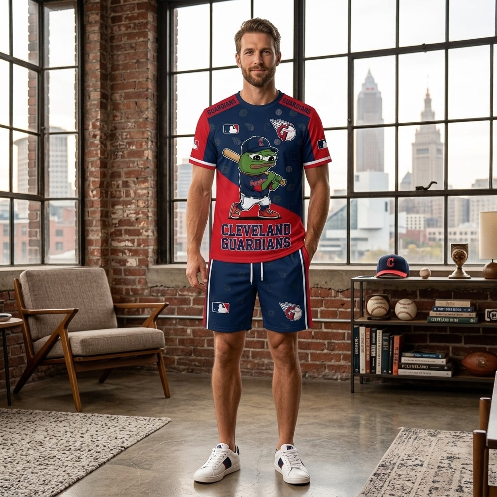 Meme Frog Baseball Fan T-Shirt And Shorts Set — Funny Sport Outfit | 30 Teams Available - Custom Fan Apparel Image 18